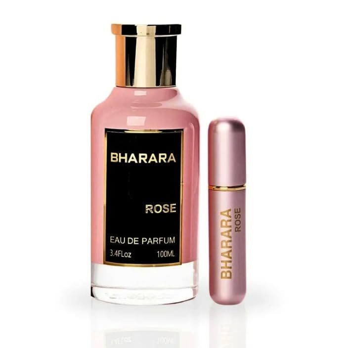 Bharara Rose Eau De Parfum Spray 3.4 Fl Oz (100 Ml) – Long Lasting Floral Perfume for Women – Elegant Jasmine & Peony