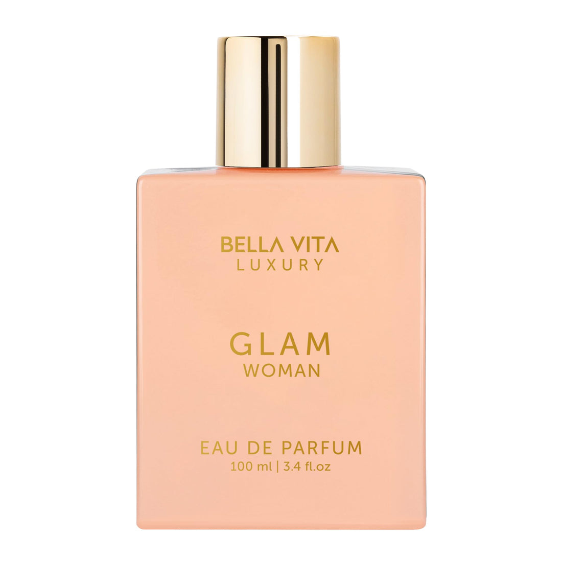 Bellavita Luxury Glam Eau de Parfum | 100 ml (3.4 fl.oz.) | Perfume for Women | White Floral, African Orange, Jasmine,
