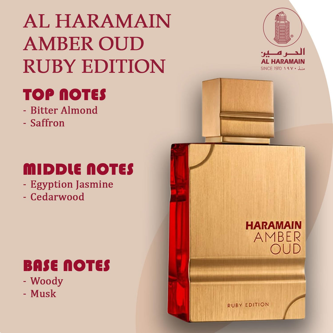 Al Haramain Amber Oud Ruby Edition Eau De Parfum Spray Unisex Arabian Perfume for Women & Men, Long-Lasting