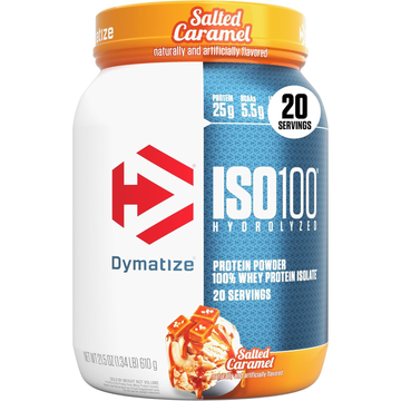 Dymatize ISO100 Whey Protein Powder Isolate, Salted Caramel