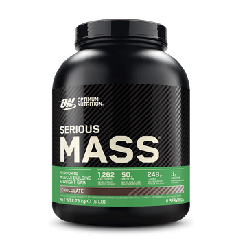 Optimum Nutrition Serious Mass, Weight Gainer Protein Powder, Mass Gainer, Vitamin C and Zinc for Immune Support, Creatine, Chocolate, 6 Pound (Packaging May Vary)